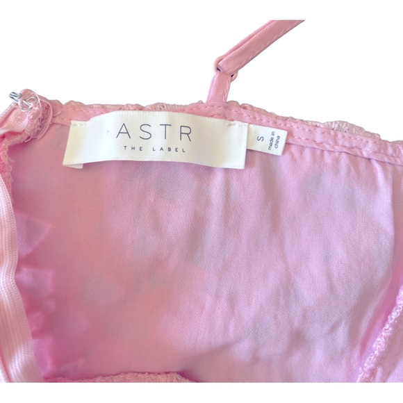 ASTR the label nwot pink lace a line midi dress - Picture 7 of 8